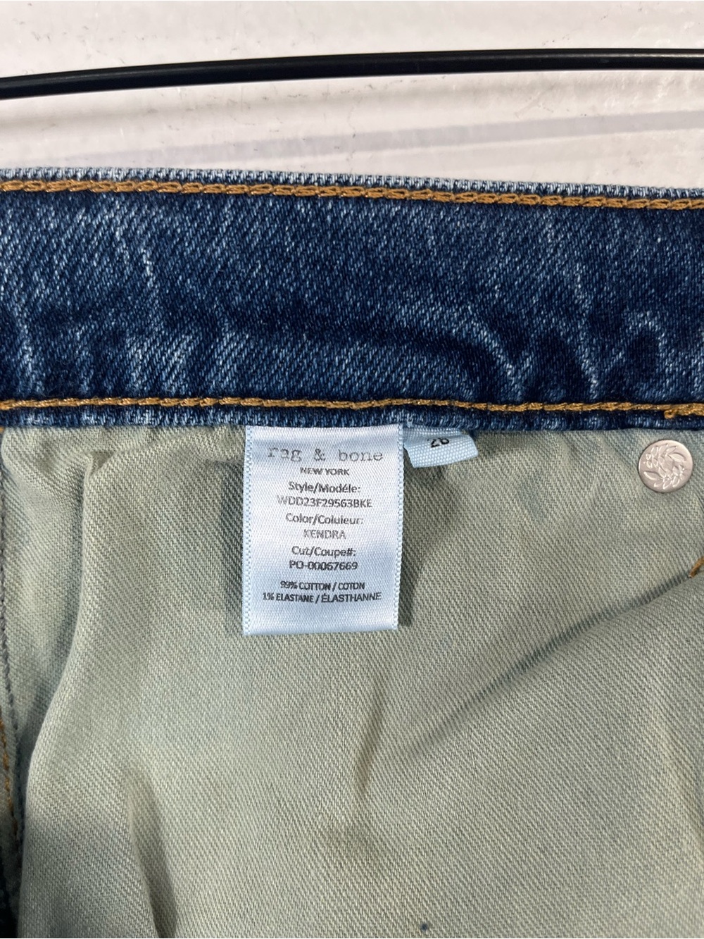 NWT Rag & Bone Harlow Midrise Straight Jean size 28 in Kendra Wash - Picture 8 of 10